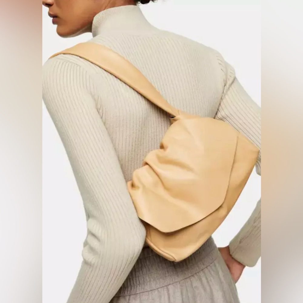 Topshop Ruched Leather Bag